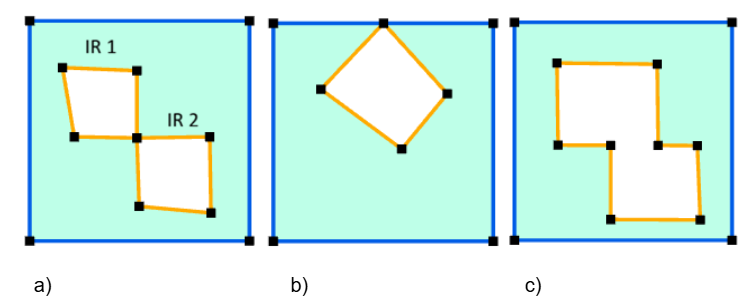 Obrázek 3: Validní polygony – validní zápis Interior Ring